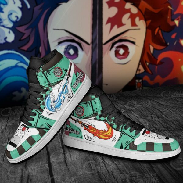 Tanjiro Breathing Sun And Water Sneakers Demon Slayer Custom Anime Shoes 4