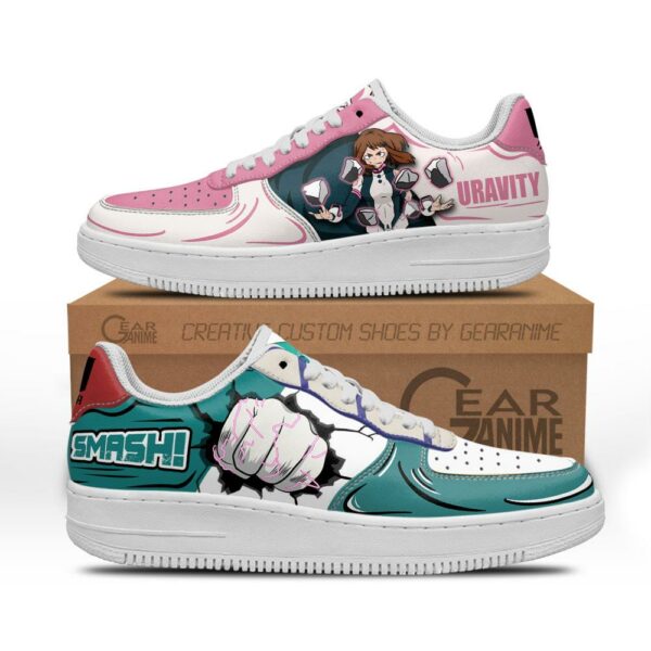 Uraraka and Deku Air Sneakers Custom Anime My Hero Academia Shoes 1