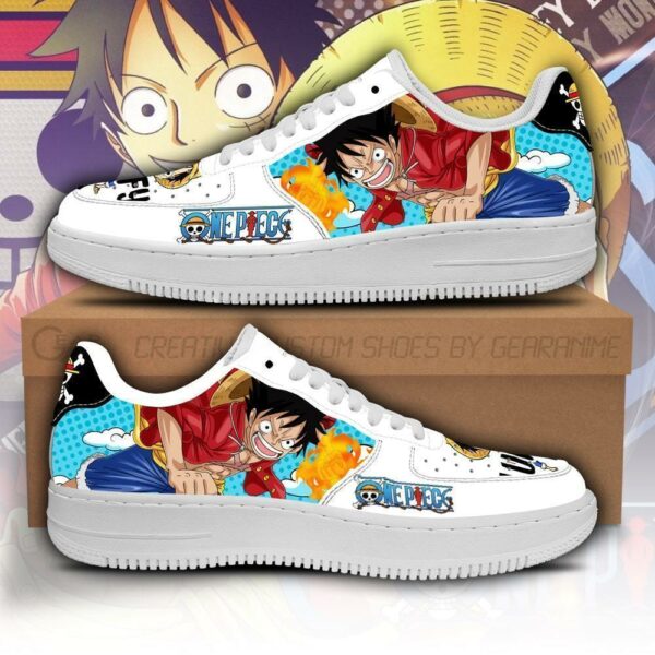 Monkey D Luffy Sneakers Custom One Piece Anime Shoes Fan PT04 1