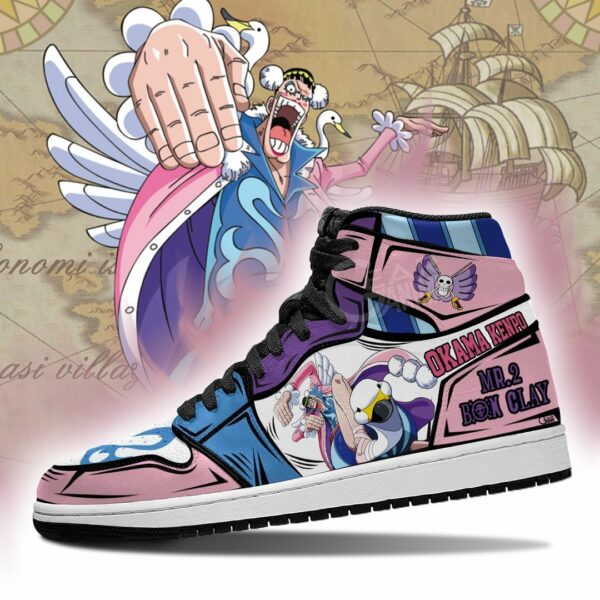 Mr 2 Bon Clay Sneakers Okama Kenpo Skill One Piece Anime Shoes Fan MN06 3