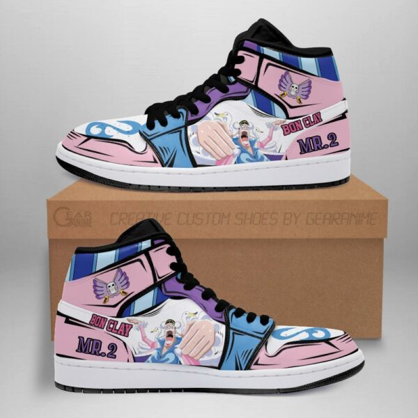 Mr 2 Bon Clay Sneakers One Piece Anime Shoes Fan Gift MN06 1