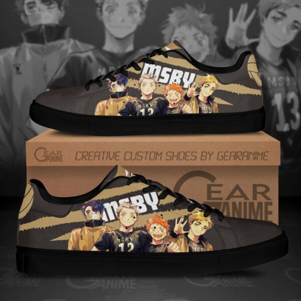 Haikyu MSBY Skate Shoes Black Haikyu!! Custom Anime Shoes 1