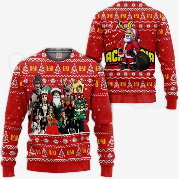 My Hero Academia Ugly Christmas Sweater Santa Anime Xmas Gift VA09 1