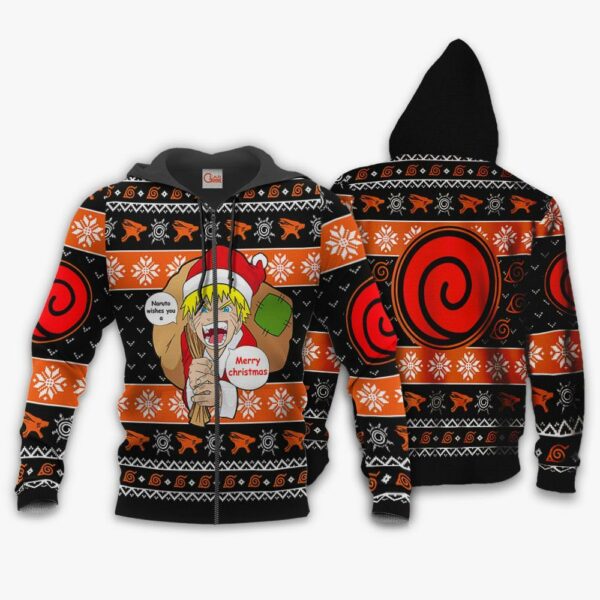 Naruto Ugly Christmas Sweater Badge Uzumaki Clan Custom Xmas Gift VA09 2