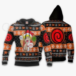 Naruto Ugly Christmas Sweater Badge Uzumaki Clan Custom Xmas Gift VA09 8