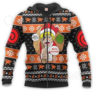 Naruto Ugly Christmas Sweater Badge Uzumaki Clan Custom Xmas Gift VA09 11