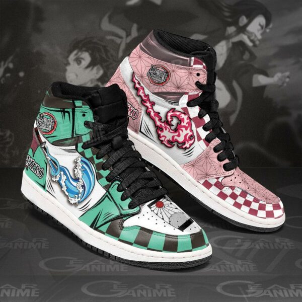 Nezuko and Tanjiro Sneakers Custom Skill Demon Slayer Anime Shoes 2