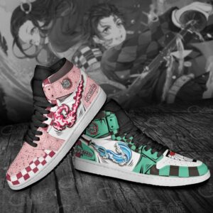 Nezuko and Tanjiro Sneakers Custom Skill Demon Slayer Anime Shoes 6