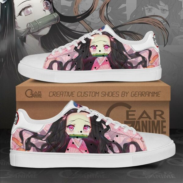 Nezuko Kamado Skate Shoes Demon Slayer Anime Custom Shoes PN10 1