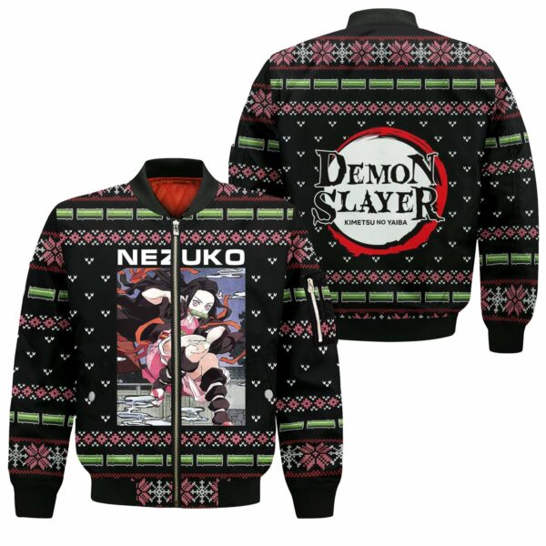 Nezuko Kamado Ugly Christmas Sweater Demon Slayer Anime Custom Clothes 4