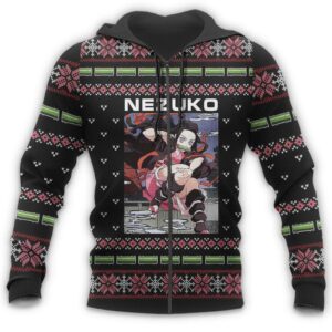 Nezuko Kamado Ugly Christmas Sweater Demon Slayer Anime Custom Clothes 13