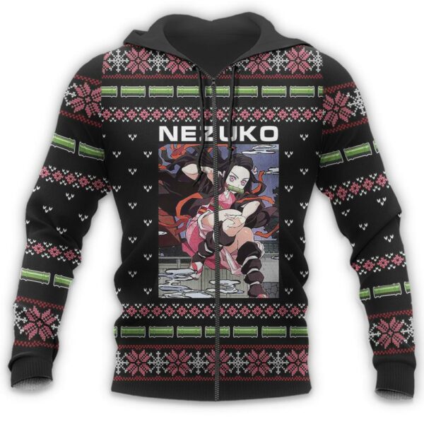 Nezuko Kamado Ugly Christmas Sweater Demon Slayer Anime Custom Clothes 7