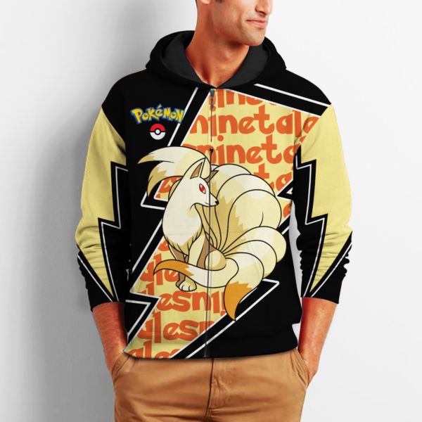 Ninetales Zip Hoodie Costume Pokemon Shirt Fan Gift Idea VA06 2