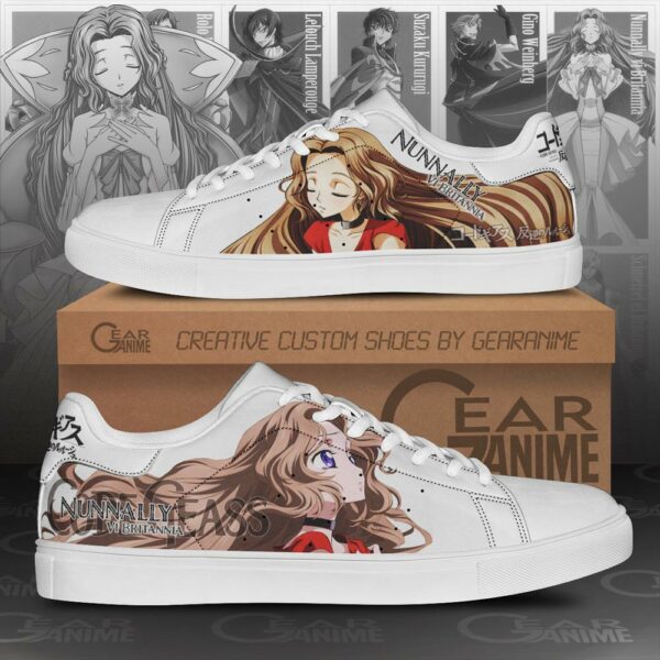 Code Geass Nunnally vi Britannia Skate Shoes Custom Anime Shoes 1