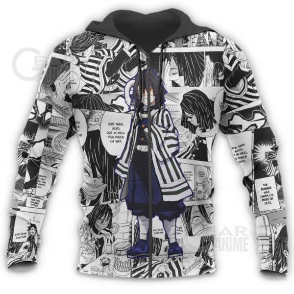 Demon Slayer Obanai Iguro Hoodie Anime Mix Manga KNY Shirt 7