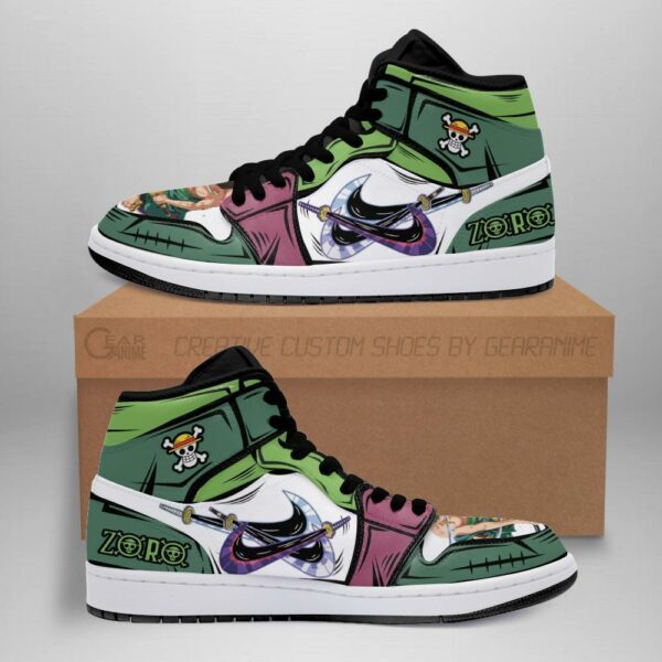 Zoro Swords Sneakers Santoryu Custom Anime One Piece Shoes 2