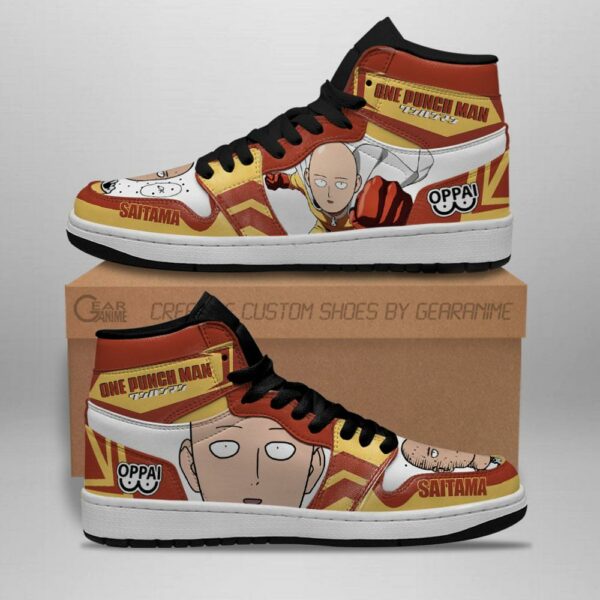 One Punch Man Sneakers Saitama Funny Face Custom Shoes 2