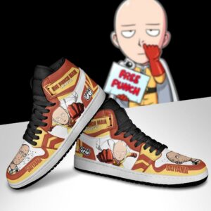 One Punch Man Sneakers Saitama Funny Face Custom Shoes 9