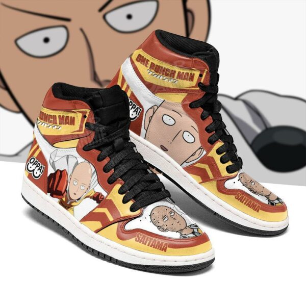 One Punch Man Sneakers Saitama Funny Face Custom Shoes 1