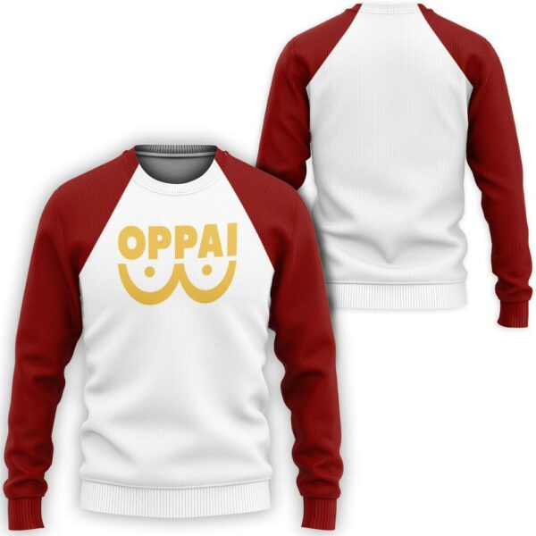 Oppai Saitama Shirt Costume One Punch Man Anime Hoodie Sweater 2