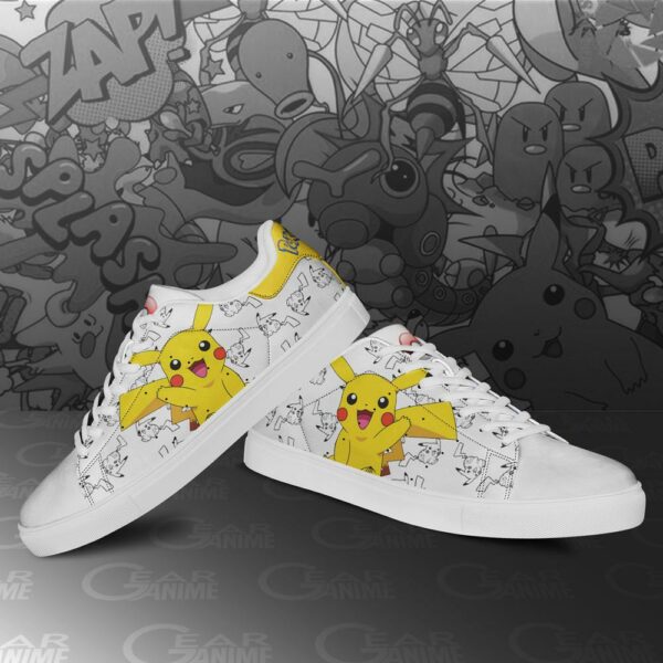 Pikachu Skate Shoes Pokemon Custom Anime Shoes PN11 2