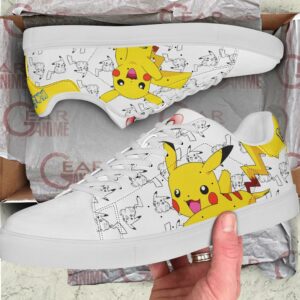 Pikachu Skate Shoes Pokemon Custom Anime Shoes PN11 7