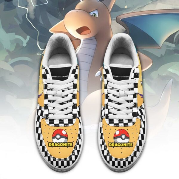 Poke Dragonite Sneakers Checkerboard Custom Pokemon Shoes 2