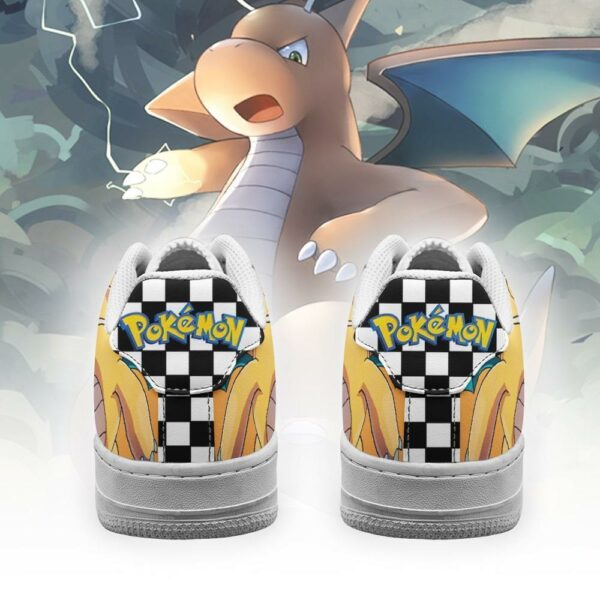 Poke Dragonite Sneakers Checkerboard Custom Pokemon Shoes 3