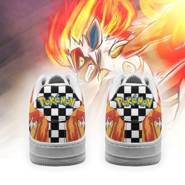 Poke Infernape Sneakers Checkerboard Custom Pokemon Shoes 3