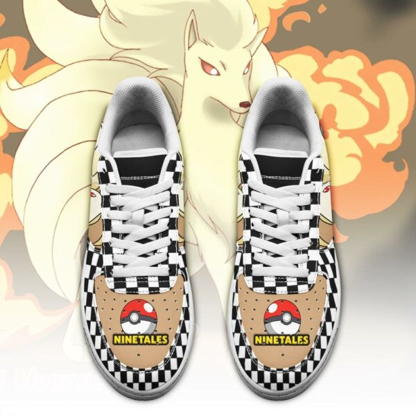 Poke Ninetales Sneakers Checkerboard Custom Pokemon Shoes 2