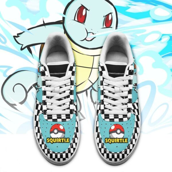 Poke Squirtle Sneakers Checkerboard Custom Pokemon Shoes 2