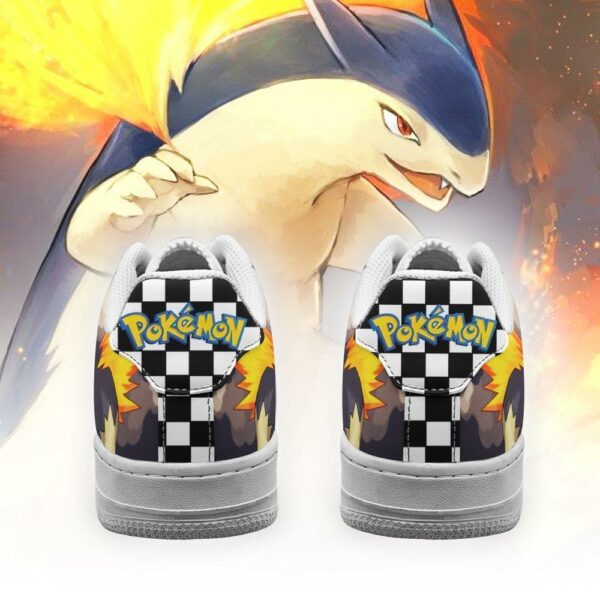 Poke Typhlosion Sneakers Checkerboard Custom Pokemon Shoes 3