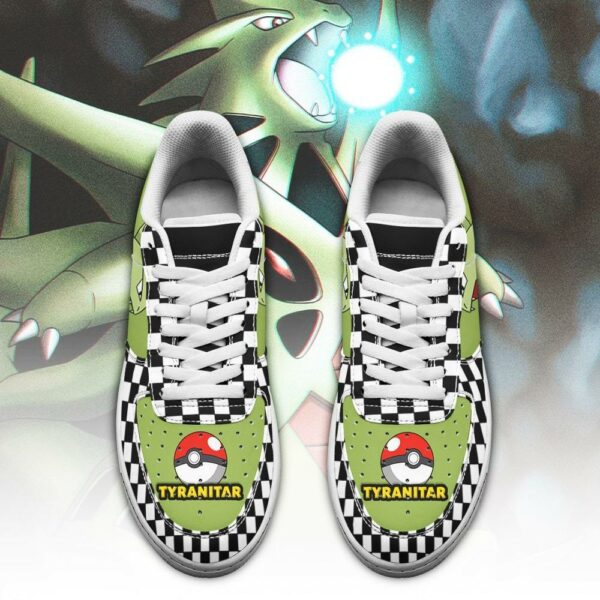 Poke Tyranitar Sneakers Checkerboard Custom Pokemon Shoes 2