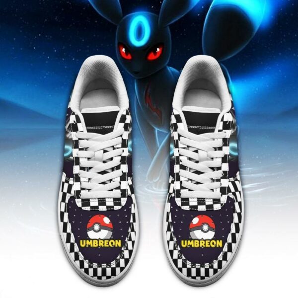 Poke Umbreon Sneakers Checkerboard Custom Pokemon Shoes 2