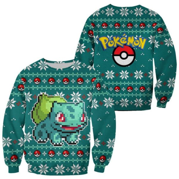 Pokemon Bulbasaur Ugly Christmas Sweater Custom Xmas Gift 1