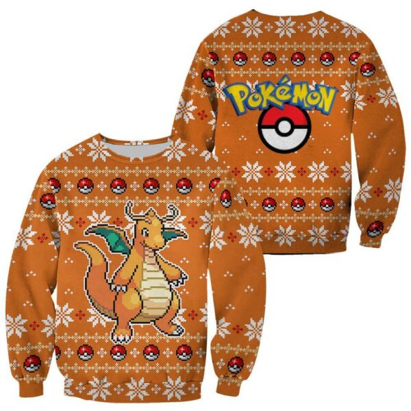 Pokemon Dragonite Ugly Christmas Sweater Custom Xmas Gift 1