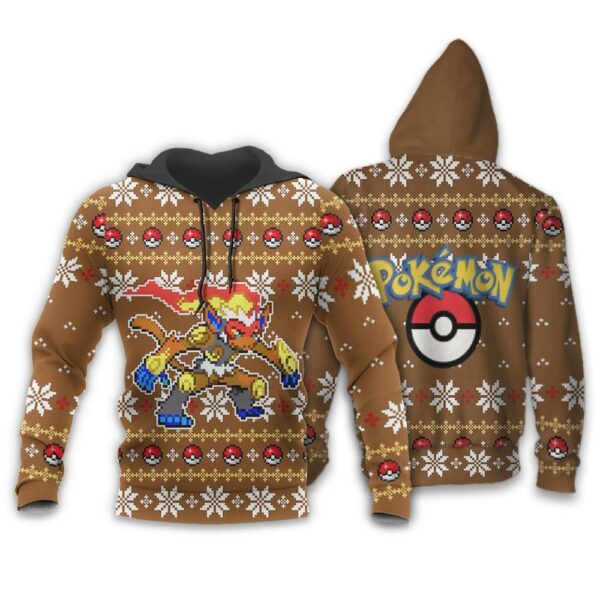 Pokemon Infernape Ugly Christmas Sweater Custom Xmas Gift 3