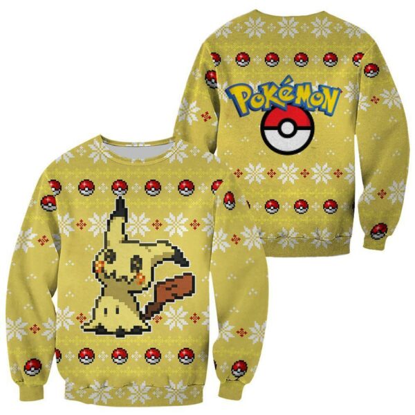 Pokemon Mimikyu Ugly Christmas Sweater Custom Xmas Gift 1