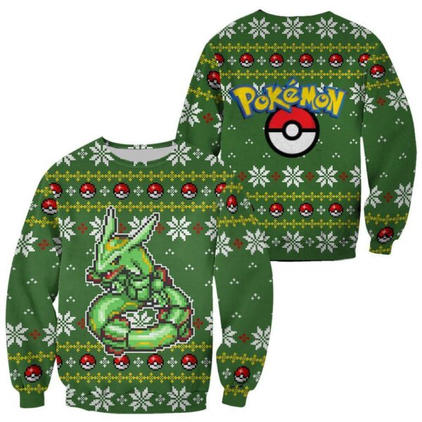 Pokemon Rayquaza Ugly Christmas Sweater Custom Xmas Gift 1