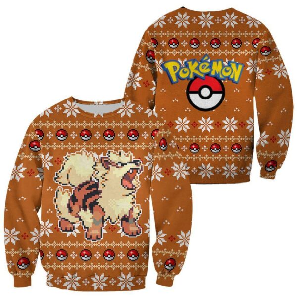 Pokemon Ugly Christmas Sweater Custom Arcanine Xmas Gift 1