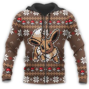 Pokemon Ugly Christmas Sweater Custom Eevee Xmas Gift 13