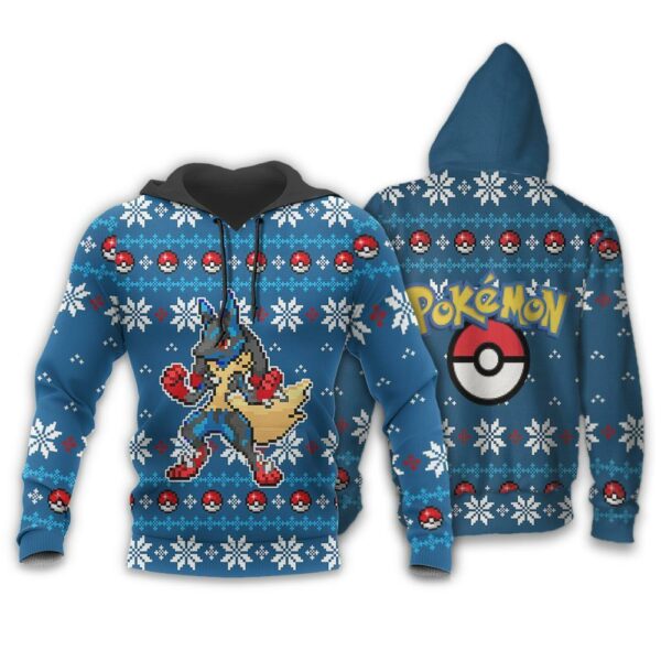 Pokemon Ugly Christmas Sweater Custom Lucario Xmas Gift Clothes 3