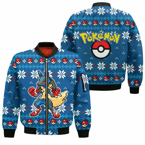 Pokemon Ugly Christmas Sweater Custom Lucario Xmas Gift Clothes 4