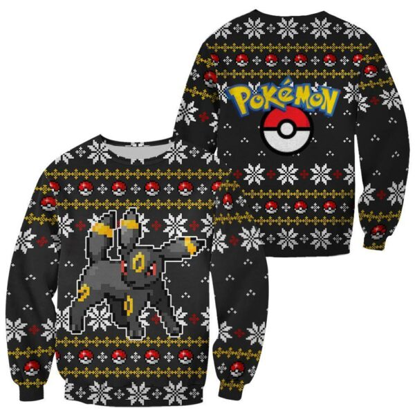 Pokemon Umbreon Ugly Christmas Sweater Custom Xmas Gift 1