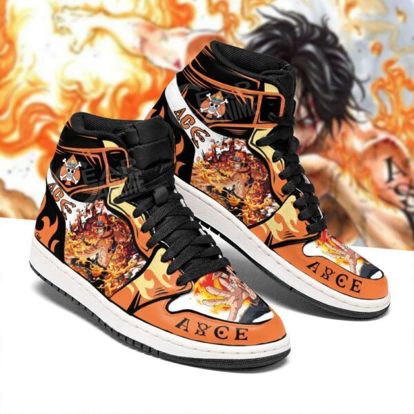 Portgas D. Ace Sneakers One Piece Anime Shoes Fan Gift MN06 2