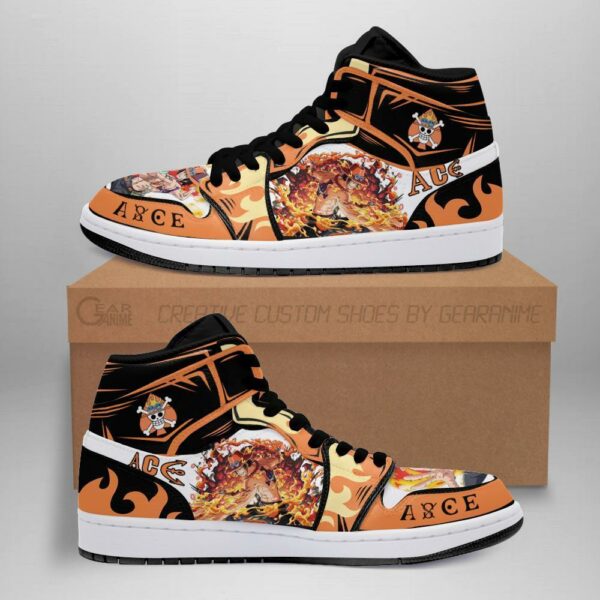 Portgas D. Ace Sneakers One Piece Anime Shoes Fan Gift MN06 1