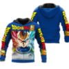 Prince Vegeta Zip Hoodie Cosplay Dragon Ball Shirt Anime Fan Gift VA06 6