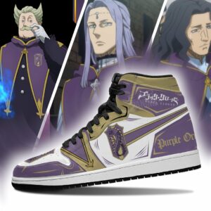 Purple Orca Magic Knight Sneakers Black Clover Sneakers Anime 6