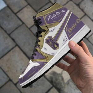 Purple Orca Magic Knight Sneakers Black Clover Sneakers Anime 7