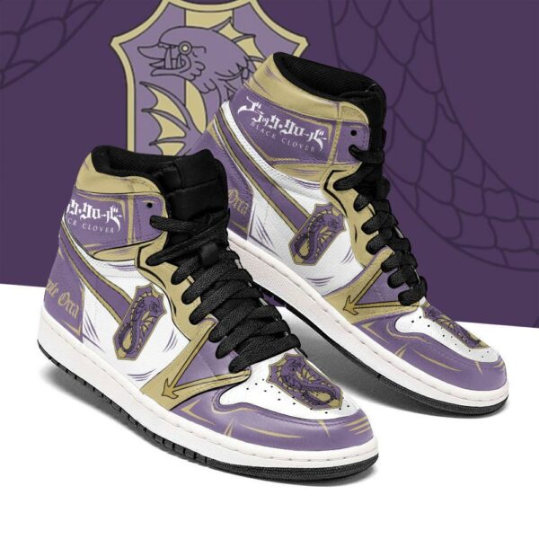 Purple Orca Magic Knight Sneakers Black Clover Sneakers Anime 1